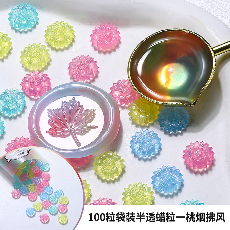 100pcs 반투명 해바라기 씰링 왁스 비즈 DIY 봉 - Wax Seal Stamp Set 리뷰 및 가격