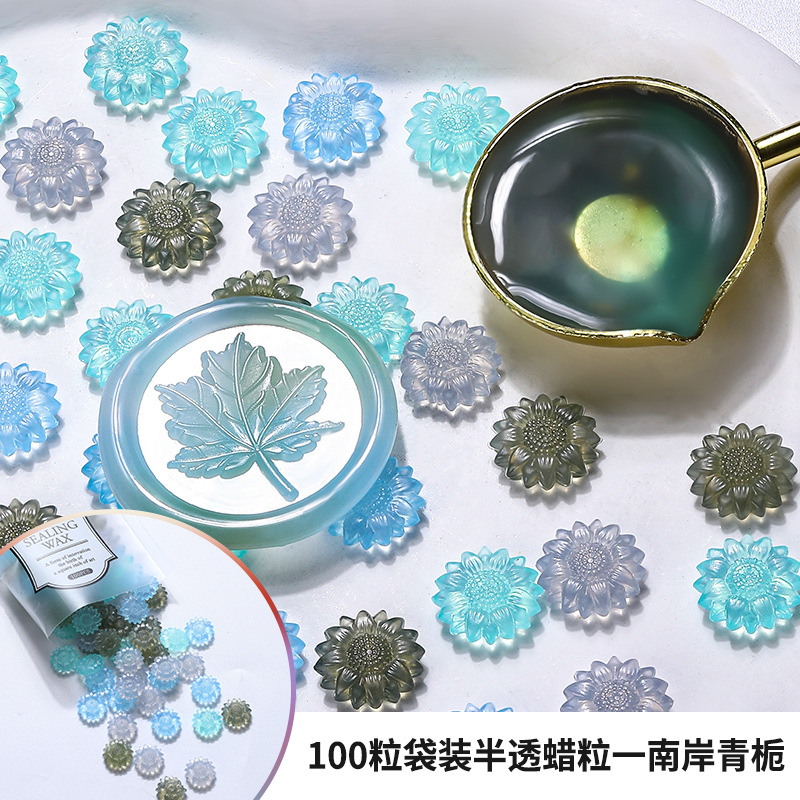 100pcs 반투명 해바라기 씰링 왁스 비즈 DIY 봉 - Wax Seal Stamp Set 리뷰 및 가격