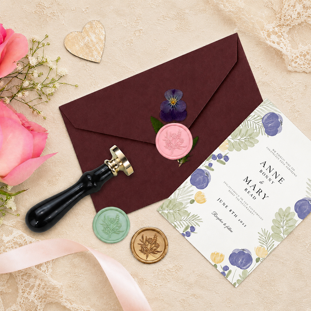 왁스 실링 스탬프 세트 꽃 식물 실링 왁스 스탬프 헤드 - Wax Seal Stamp Set 리뷰 및 가격
