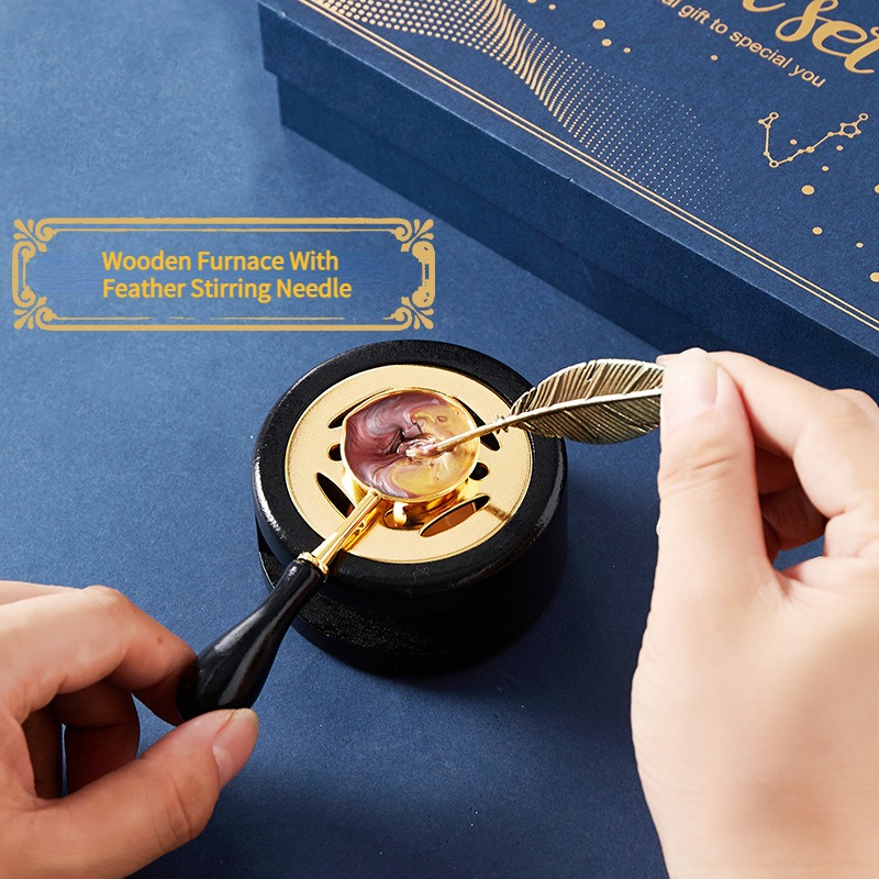 별이 빛나는 불 래커 스탬프 세트, 봉투 씰링 왁스,  - Wax Seal Stamp Set 리뷰 및 가격