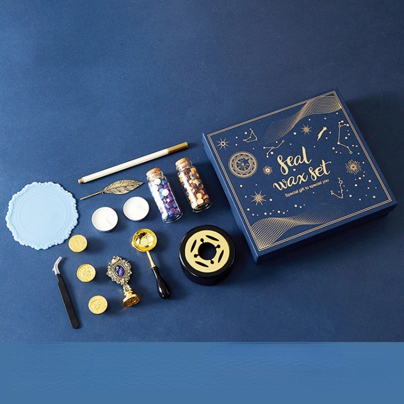 별이 빛나는 불 래커 스탬프 세트, 봉투 씰링 왁스,  - Wax Seal Stamp Set 리뷰 및 가격